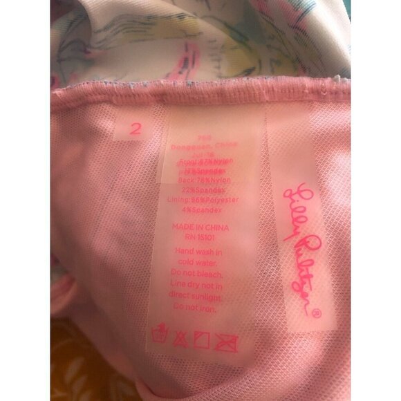 Lilly Pulitzer Size 2 Bliss Halter Tankini Tank Top Postcards From Positano - Picture 6 of 6